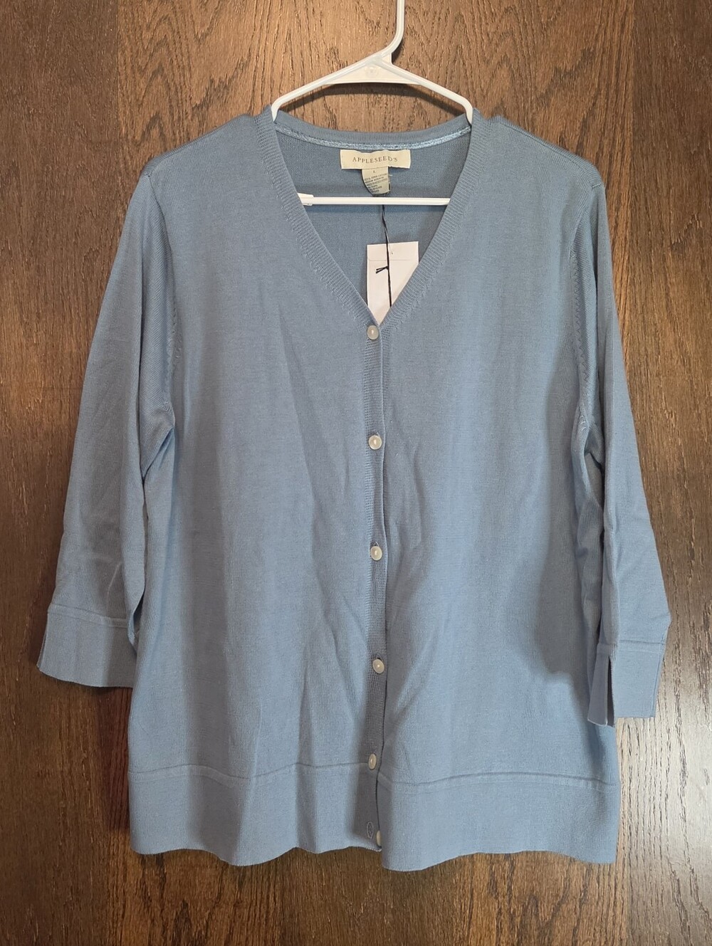 Appleseed's Powder Blue V-Neck Button Cardigan Vintage